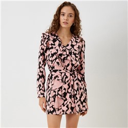 Платье мини женское с воланом MIST, размер 48, розовое