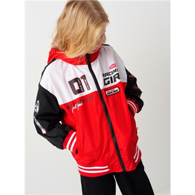 Куртка текстильная с полиуретановым покрытием для девочек (ветровка)