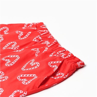 Пижама новогодняя женская (футболка, шорты) KAFTAN Love, размер 52-54