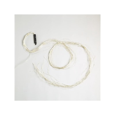 Гирлянда «Конский хвост» 20 нитей по 2 м, IP20, серебристая нить, 400 LED, свечение тёплое белое, 12 В