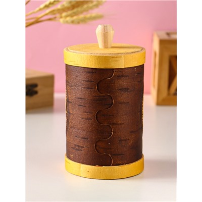 Туес «Деревенька», банка для хранения, береста