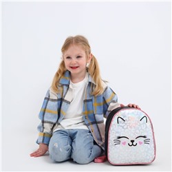 Рюкзак детский MEOW, для девочки, искусственная кожа, голография, 27×23×10 см