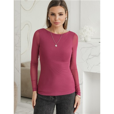 Джемпер с прозрачными рукавами