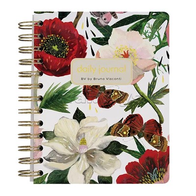 Ежедневник на золотом гребне «Cute diary» А6, BV, 136 л, "Пионы"