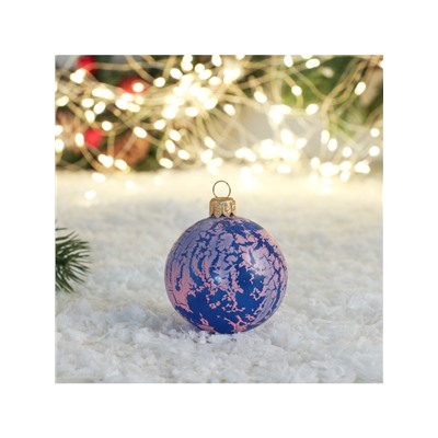 Ёлочный шар d=6 см «Кракле»