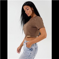 Кроп топ Афина (Коричневый)