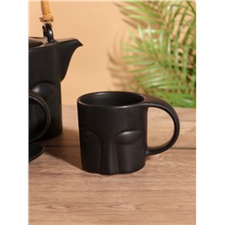 Набор для чаепития «Чёрный глаз», чайник, 2 чайные пары, керамика