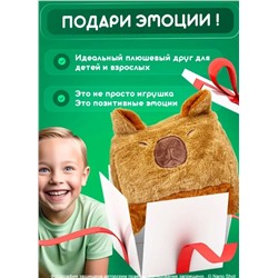 Мягкая игрушка обнимашка-антистресс Капибара-куб, 20 см