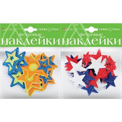 Декоративные наклейки из ФЕТРА "Звездочки" 2-093/07 Альт