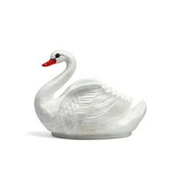 Декоративное кашпо для цветов «Лебедь», 2.5 л, 40×30×30 см, гипс