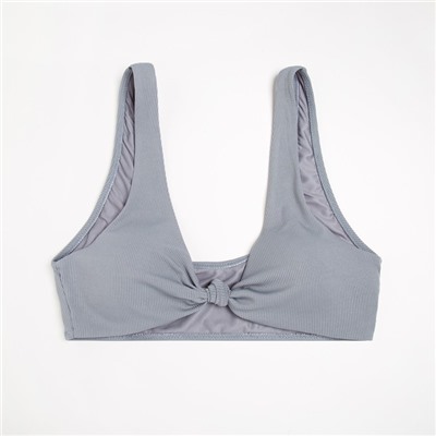 Топ купальный женский MINAKU однотонный, цвет серый, размер 48