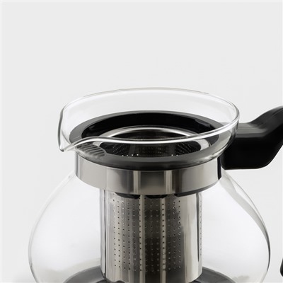 Чайник заварочный «Мелодия», 750 мл, с металлическим ситом, стекло, МИКС