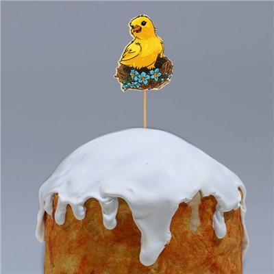 Топпер для украшения кулича «Гнездо» на пасху, 6.8×5.4 см