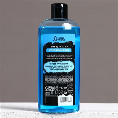 Гель для душа «Классному мужику», 250 мл, аромат морозного бриза, 18+, Чистое счастье