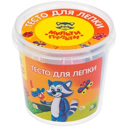 УЦЕНКА Тесто для лепки 7цв 30г Мульти-Пульти "Енот в деревне", пластиковый стакан 242997