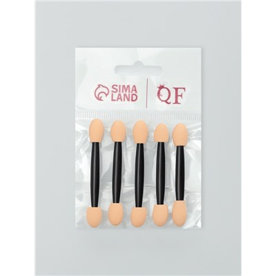 УЦЕНКА Набор аппликаторов для теней, двусторонние, 5 шт., 5 (±1) см, чёрный