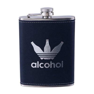 Фляжка Alcohol, нержавеющая сталь, 240 мл, 8 oz