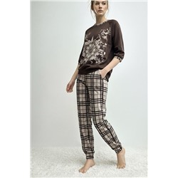 Женский домашний костюм с брюками и кофтой 22 В
