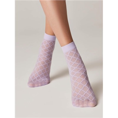 Полиамидные CONTE FANTASY Носки в крупные ромбы
