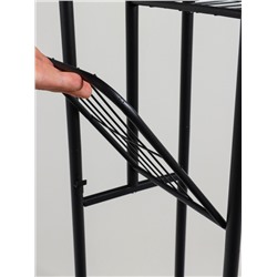 Подставка для цветов Greengo, 4 полки, 43×22×82 см, напольная, металл, чёрная