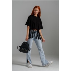 7478 Футболка женская (Черный)