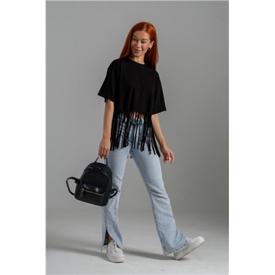 7478 Футболка женская (Черный)