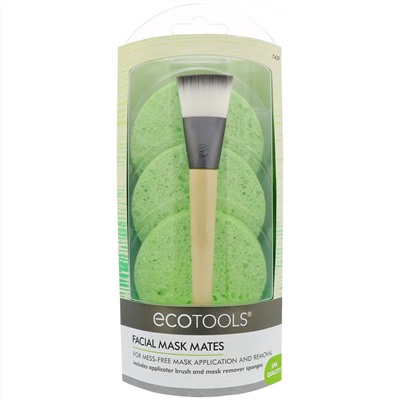 EcoTools, набор для нанесения и снятия косметических масок, 4 предмета