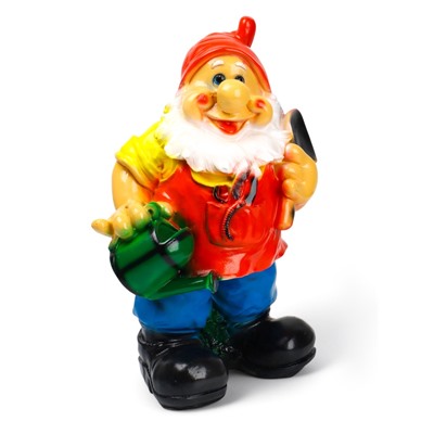 Садовая фигура из гипса «Гном с лейкой», 40×15×26 см