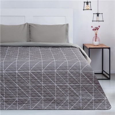 Покрывало «Этель» 2 сп Grey haze, 180×210±5 см, микрофибра