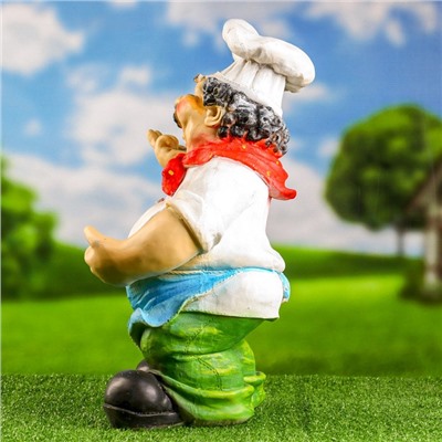 Садовая фигура из полистоуна «Повар», h=48 см