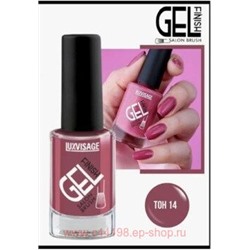LUXVISAGE Лак для ногтей Gel Finish тон 14 розовый 9 гр