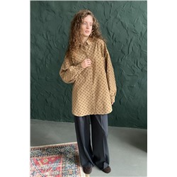 Рубашка женская  HUG077/11/Бежевый, черный