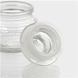 Банка для сыпучих «Бочка», 130 мл, 7×8.4 см, стекло, прозрачная
