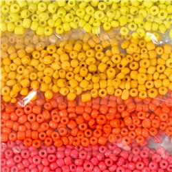 Бисер круглый 8/0 «Оттенки осени», 8 цветов × 10 г, 20×8 см