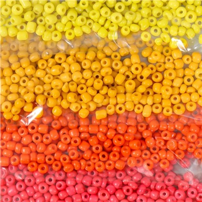 Бисер круглый 8/0 «Оттенки осени», 8 цветов × 10 г, 20×8 см
