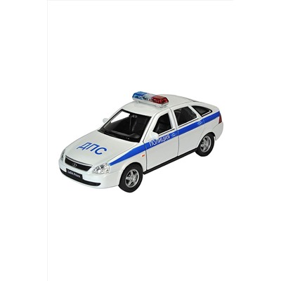 Игрушка модель машины 1:34-39 LADA PRIORA ПОЛИЦИЯ WELLY, 267442