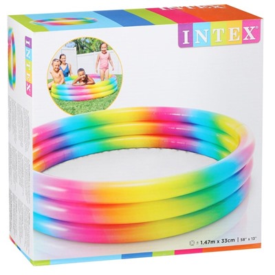 Бассейн надувной INTEX «Радуга», 147×33 см, от 2 лет, 58439NP