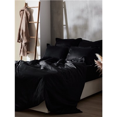 Простыня евро SL Home Tencel, 235×240 см, чёрная, тенсель