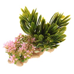 Растение искусственное аквариумное, на подставке под камень, 14×11×7 см