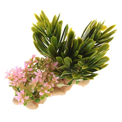 Растение искусственное аквариумное, на подставке под камень, 14×11×7 см