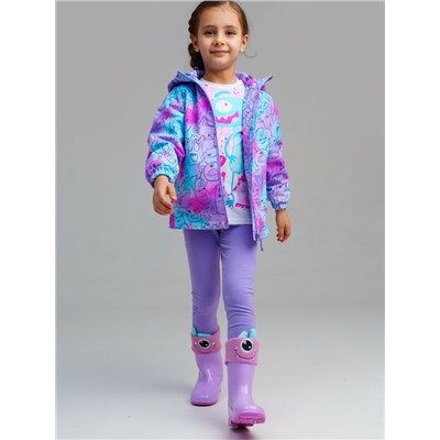 Куртка текстильная с полиуретановым покрытием для девочек (ветровка)