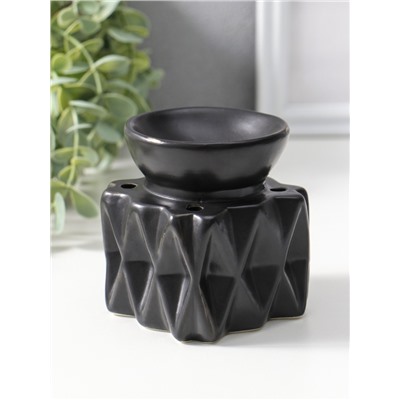 Аромалампа для эфирных масел «Грани. Куб», чёрные, 8×8×9.5 см