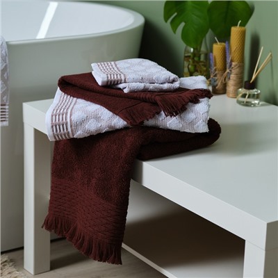 Полотенце махровое Love Life «Аморе» 50×90 см, коричневый, 100% хл, 450 г/м²