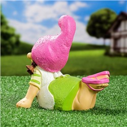 Садовая фигура из полистоуна «Девочка-гномик», 13×19×19 см