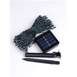 Гирлянда с питанием от солнечных элементов 10 м 100 лампочек 6 режимов / DPM-5560 /уп 100/ теплый белый свет