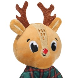 Мягкая погремушка на колечке Крошка Я «Оленёнок. Клетка», текстиль, в пакете