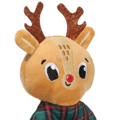 Мягкая погремушка на колечке Крошка Я «Оленёнок. Клетка», текстиль, в пакете