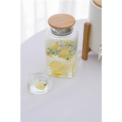 Кувшин BellaTenero «Эко», 1.5 л, с бамбуковой крышкой, стекло, прозрачный