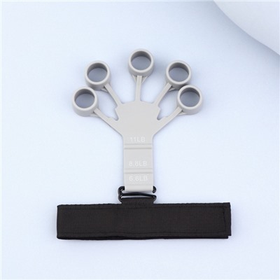 Массажёр для разработки рук и пальцев, с манжетом, 8×14×2.8 см, серый