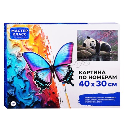 Набор для рисования "Картина по номерам 30х40 см. Спящая панда"